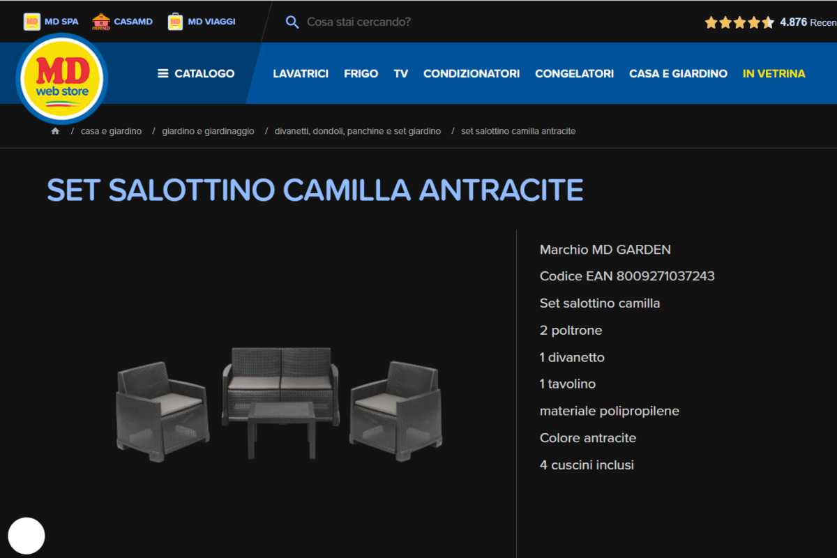 Set terrazzo MD offerta